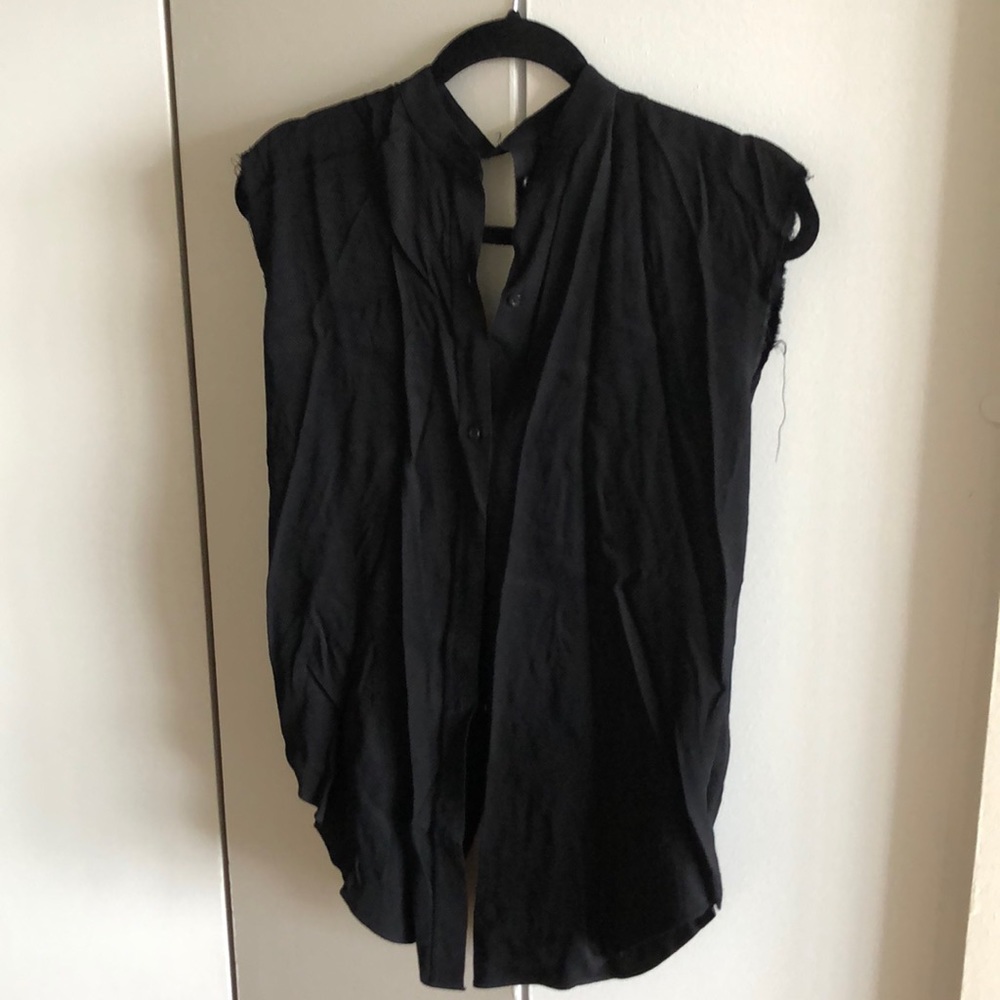 Helmut Lang Sleeveless Button Down With Open Back - image 1